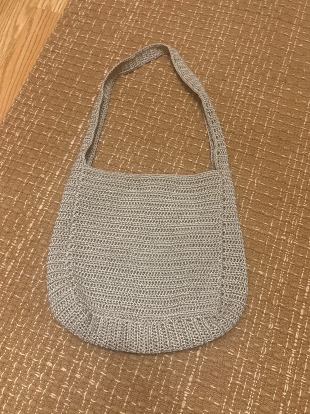 Y2K Old Navy Gray Crochet Shoulder Bag